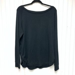 GAP Black Long Sleeve Softspun Raglan